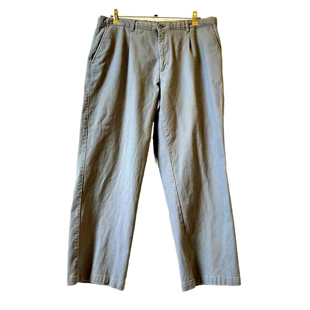 Linea Uomo Men's Gray Chino Pants Says W38 X L30IN  FITS AS W38 X L28 IN Comfort